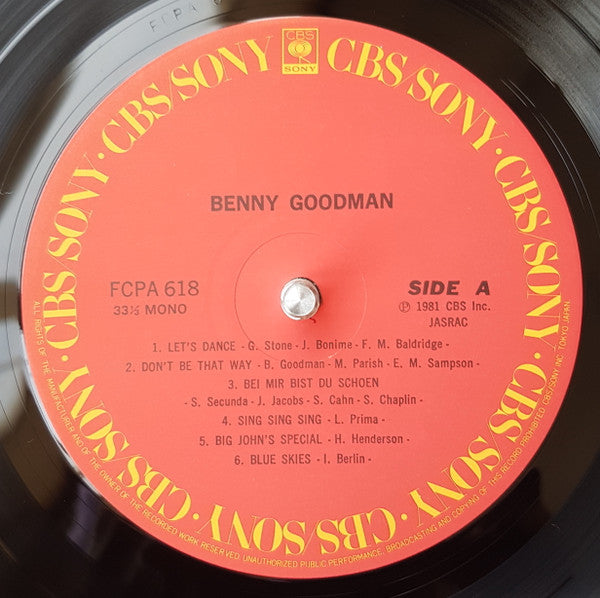 Benny Goodman - Benny Goodman (LP, Comp, Mono)