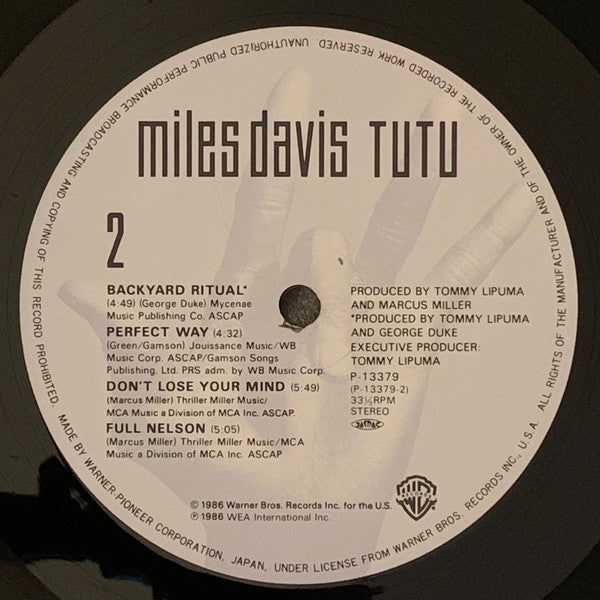 Miles Davis - Tutu (LP, Album)