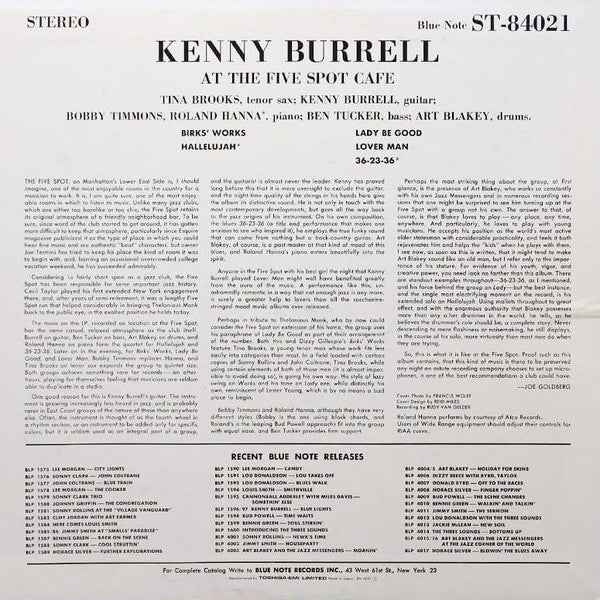 Kenny Burrell - On View At The Five Spot Cafe(LP, Album, Ltd, RE)