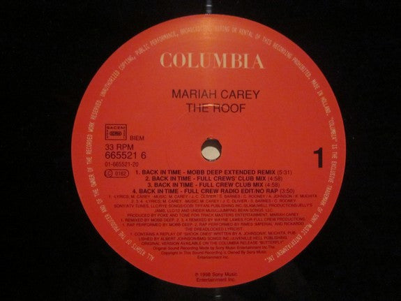 Mariah Carey - The Roof (Back In Time) (12"")