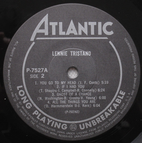 Lennie Tristano - Lennie Tristano (LP, Album, Mono, RE)