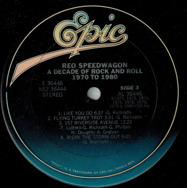 REO Speedwagon - A Decade Of Rock And Roll 1970 To 1980 (2xLP, Comp)