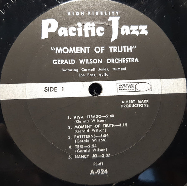 Gerald Wilson Big Band* - Moment Of Truth (LP, Album, Mono)