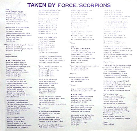 Scorpions - Taken By Force (LP, Album)