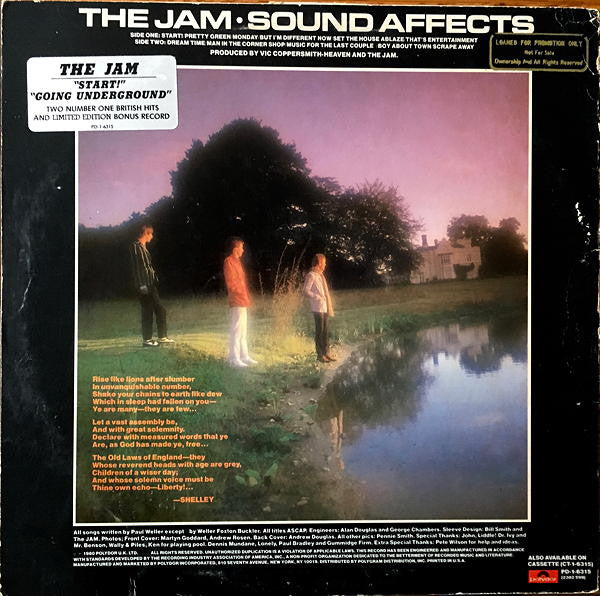 The Jam - Sound Affects (LP, Album, 18 )