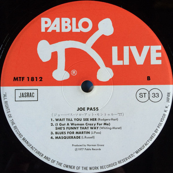 Joe Pass - Montreux '77 (LP, Album)
