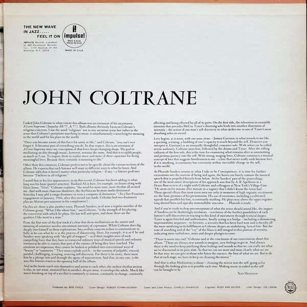 John Coltrane - Meditations (LP, Album, RP, TSM)