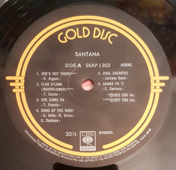 Santana - Gold Disc (LP, Comp)