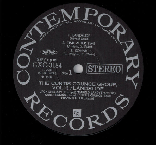 The Curtis Counce Group - Vol 1: Landslide (LP, Album, RE)