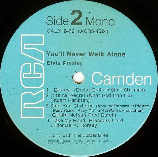 Elvis* - You'll Never Walk Alone (LP, Comp, Mono)
