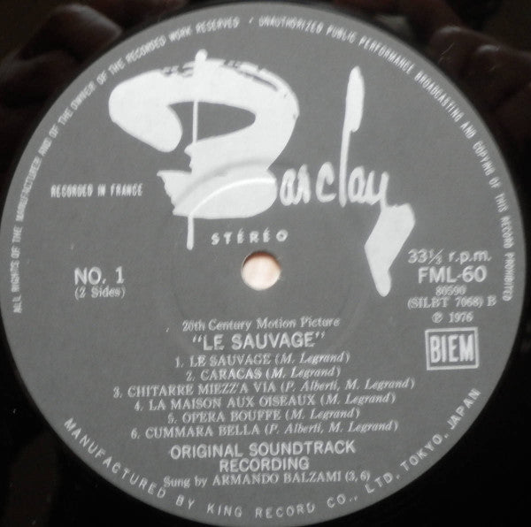 Michel Legrand - Le Sauvage (LP, Album)