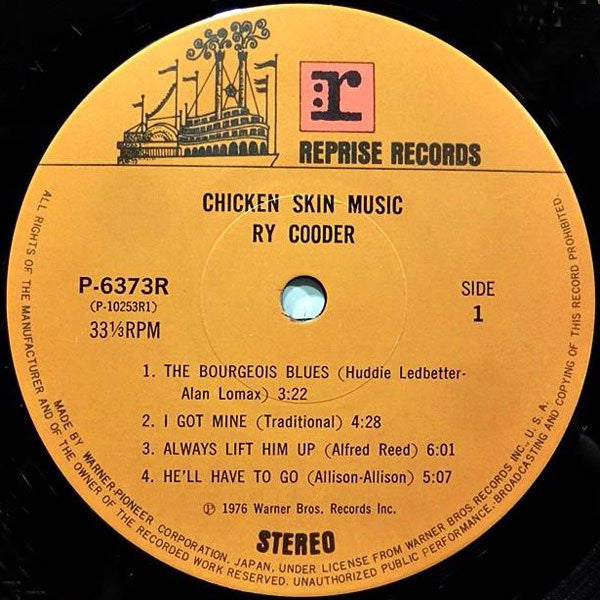 Ry Cooder - Chicken Skin Music (LP, Album, RE)