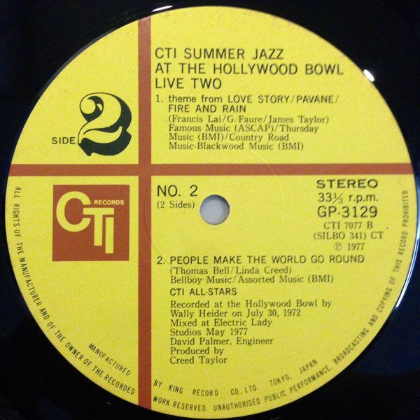 CTI All-Stars - CTI Summer Jazz At The Hollywood Bowl Live Two(LP, ...