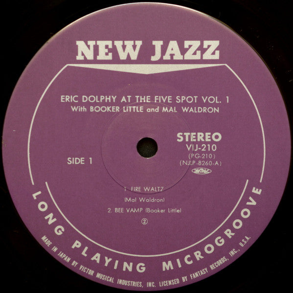 Eric Dolphy - At The Five Spot, Volume 1 (LP, Album, RE)