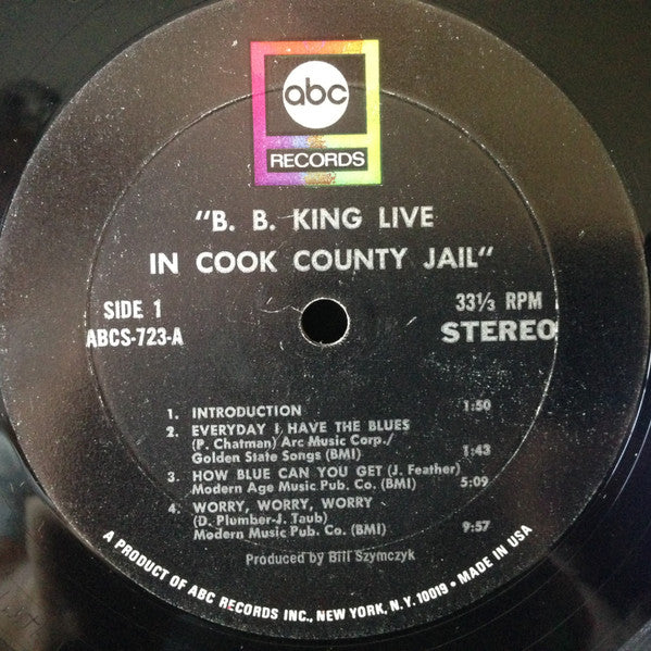 B.B. King - Live In Cook County Jail (LP, Album, Mon)