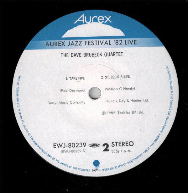 The Dave Brubeck Quartet - Aurex Jazz Festival '82 (LP)