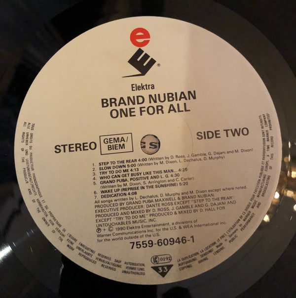 Brand Nubian - One For All (LP, Album)