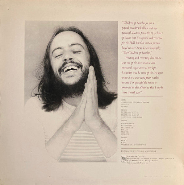 Chuck Mangione - Children Of Sanchez (2xLP, Album, RE)