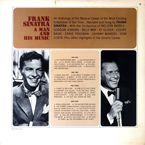 Frank Sinatra - A Man And His Music (2xLP, Album, Mono, Gat)