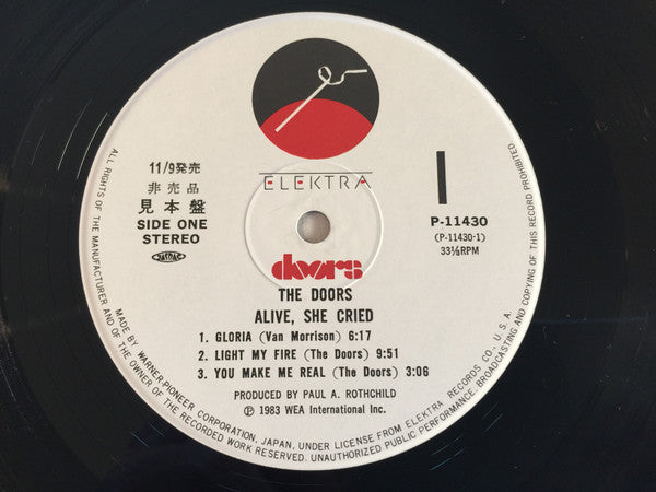 Doors* - Alive, She Cried (LP, Promo)