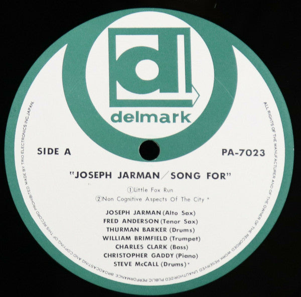 Joseph Jarman - Song For (LP, Album, RE)