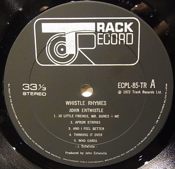 John Entwistle - Whistle Rymes (LP, Album, Gat)