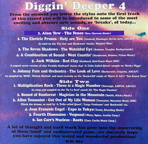Various - Diggin Deeper 4 (LP, Comp, Unofficial)