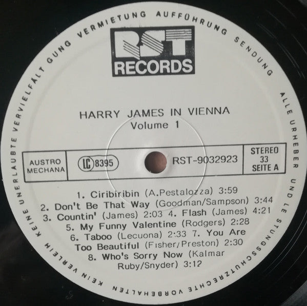 Harry James (2) - In Vienna 1957 Vol. 1 (LP, Album)