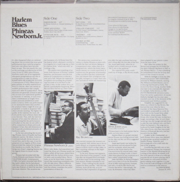 Phineas Newborn Jr. - Harlem Blues(LP, Album, RE)