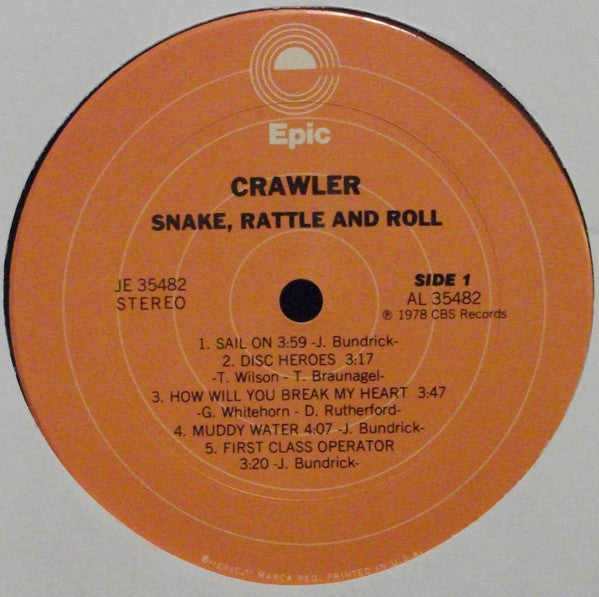 Crawler - Snake, Rattle And Roll (LP, Album, Pit)