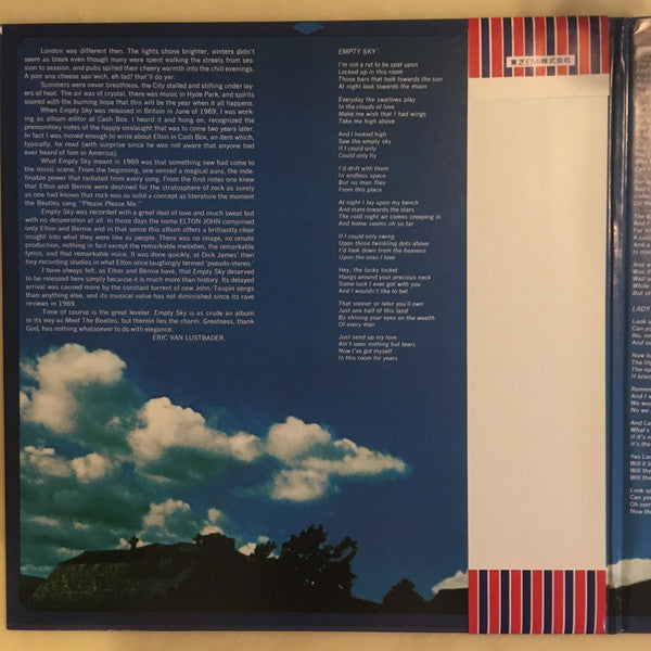 Elton John - Empty Sky (LP, Album, RE)