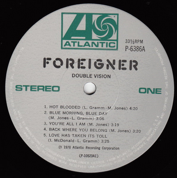 Foreigner - Double Vision (LP, Album, RE)