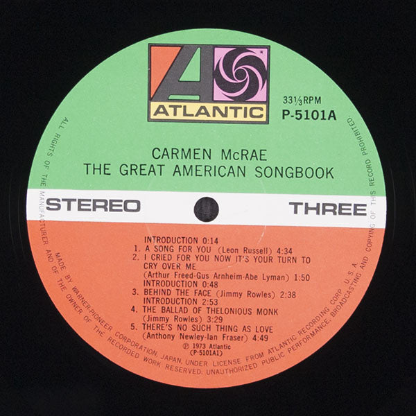 Carmen McRae - The Great American Songbook (2xLP, Album, gat)