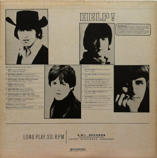 The Beatles - Help! (LP, Album, Promo, RE)