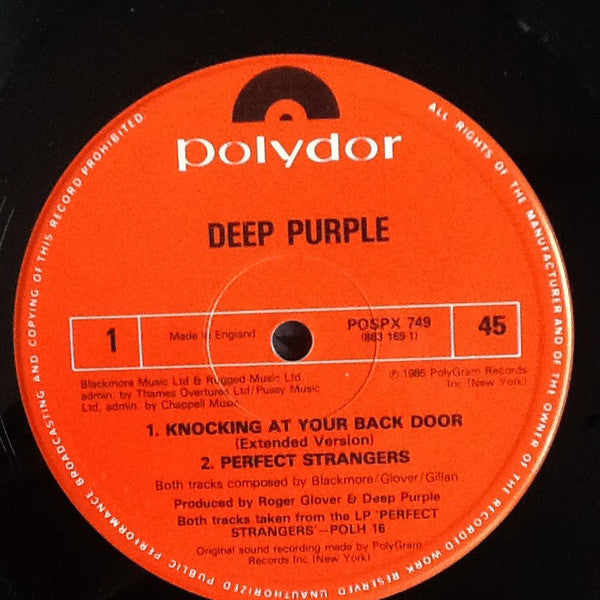 Deep Purple - Knocking At Your Back Door / Perfect Strangers(12", L...