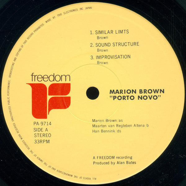 Marion Brown - Porto Novo (LP, Album, RE)