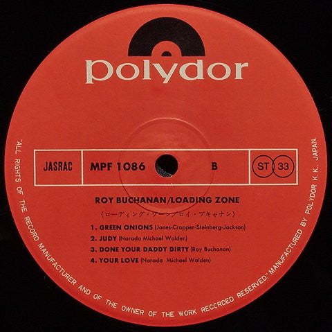 Roy Buchanan - Loading Zone (LP, Album)