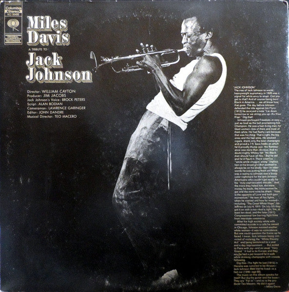 Miles Davis - A Tribute To Jack Johnson (LP, Album, RE, Pit)