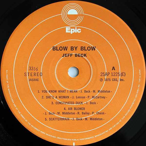 Jeff Beck - Blow By Blow (LP, Album, RE)