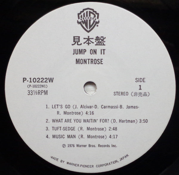 Montrose (2) - Jump On It (LP, Album, Promo)