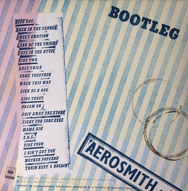 Aerosmith = エアロスミス* - Live! Bootleg = ライヴ・ブートレッグ (2xLP, Album, Gat)