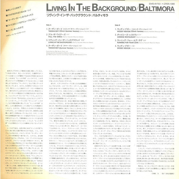 Baltimora - Living In The Background (LP, Album)