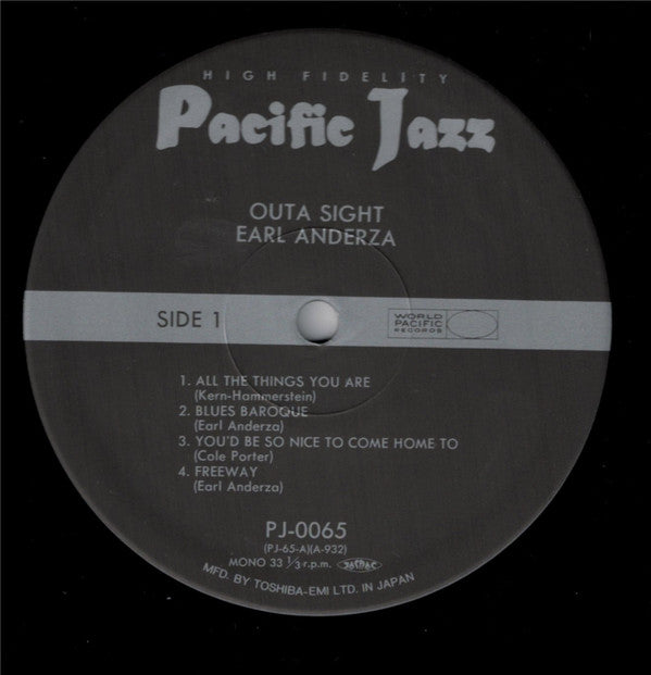 Earl Anderza - Outa Sight (LP, Album, Mono, RE)