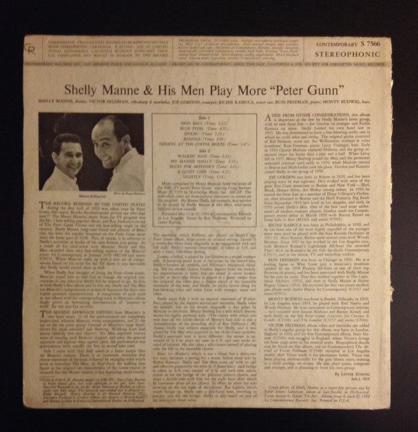 Shelly Manne & His Men - Play More Music From Peter Gunn: Son Of Gu...