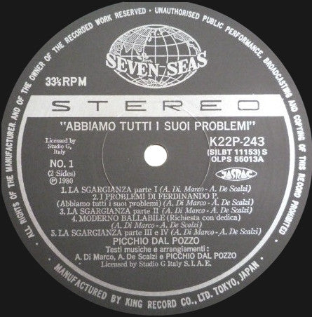 Picchio Dal Pozzo - Abbiamo Tutti I Suoi Problemi (LP, Album, RE)