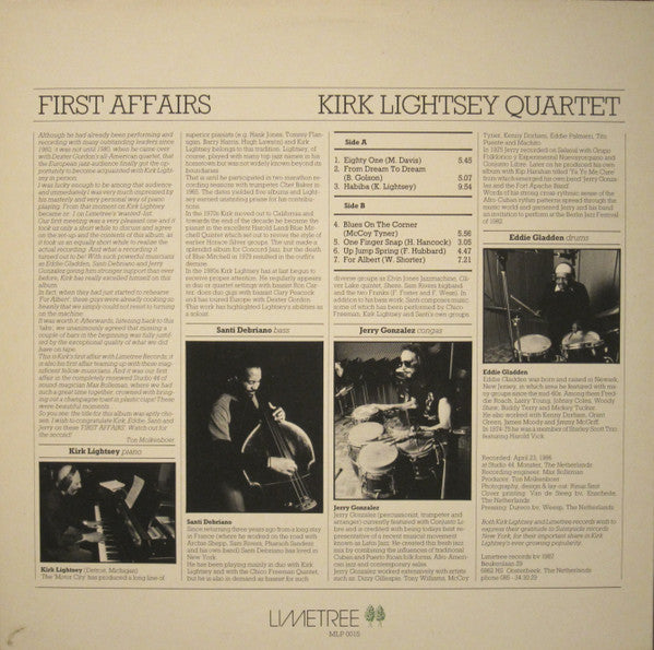 Kirk Lightsey Quartet - First Affairs (LP)