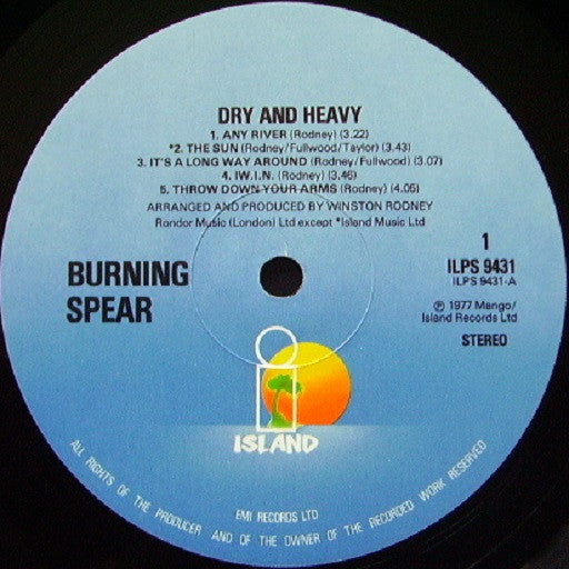 Burning Spear - Dry & Heavy (LP, Album, RP)