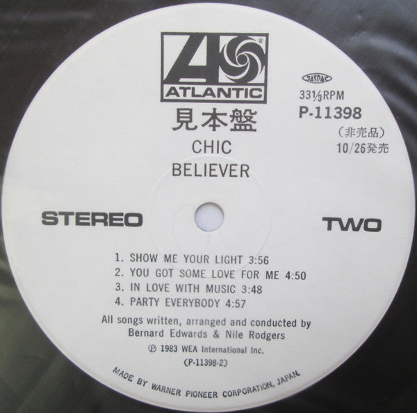 Chic = シック* - Believer = ビリーヴァー (LP, Album, Promo)