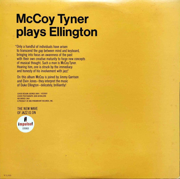 McCoy Tyner - McCoy Tyner Plays Ellington (LP, Album, RE, gat)