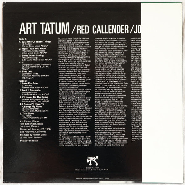 Art Tatum - The Tatum Group Masterpieces(LP, Album)